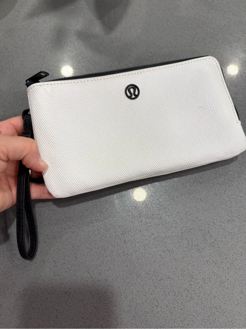lululemon athletica White and Black Wristlet Wallet